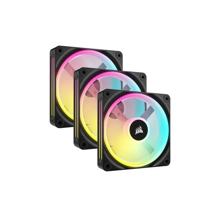 CORSAIR VENTOLA QX RGB SERIES, ICUE LINK QX120 RGB, 120MM MAGNETIC DOME RGB FAN, TRIPLE FAN KIT