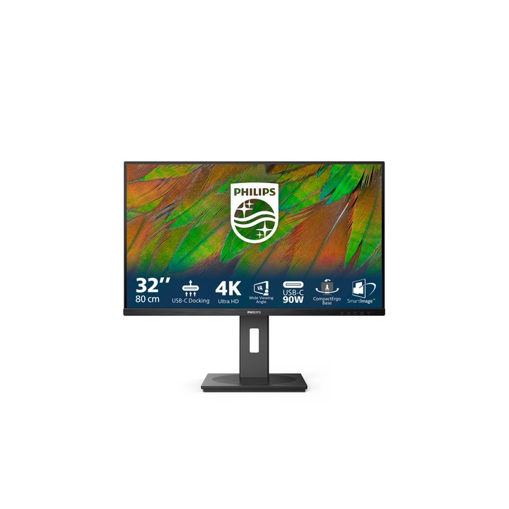 PHILIPS MONITOR 32 LED VA 4K UHD 16:9 4MS 350 CDM, PIVOT, DP/HDMI, MULTIMEDIALE