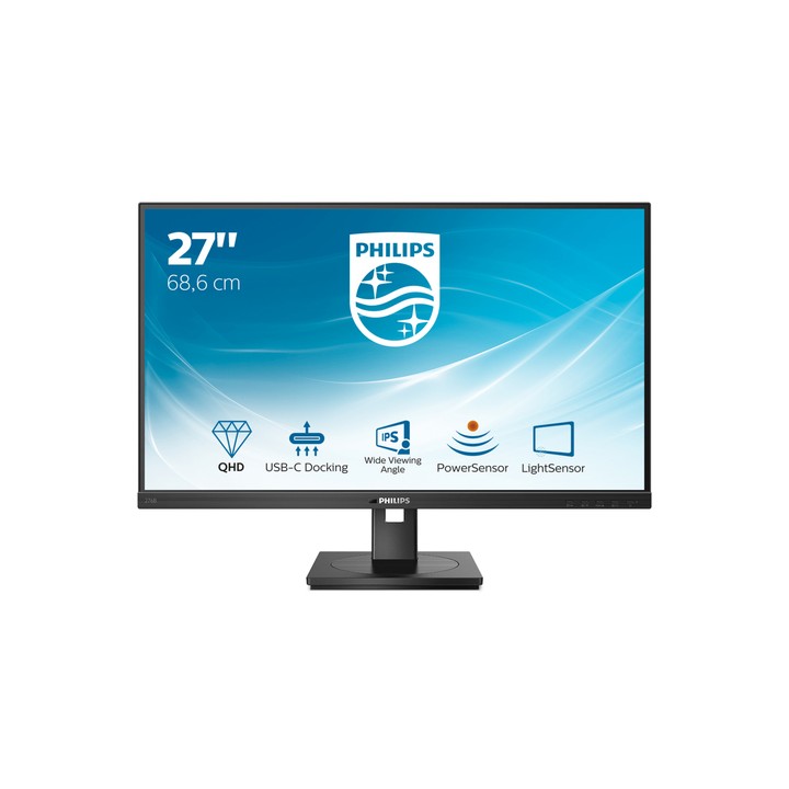 PHILIPS MONITOR 27 LED IPS 16:9 QHD 350 CDM, USB-C 90w, PIVOT, DP/HDMI, MULTIMEDIALE