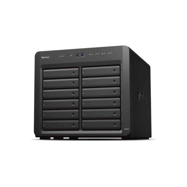 SYNOLOGY NAS TOWER 12BAY 2.5/3.5 SSD/HDD SATA, AMD RYZEN V1500B 4CORE 2.2 GHZ, 4GB DDR4, 4XGIGAB