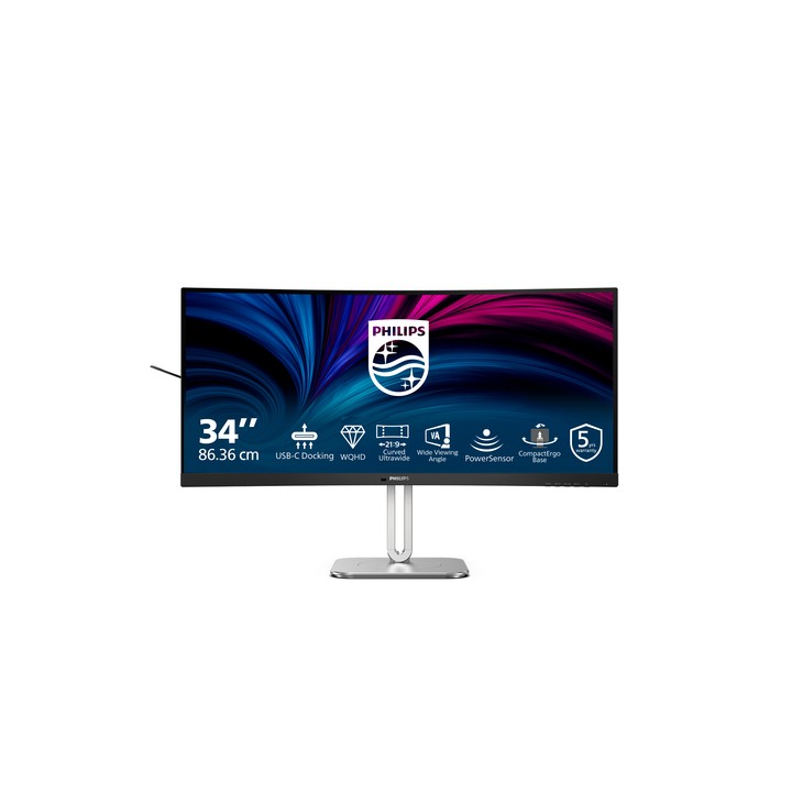 PHILIPS MONITOR CURVO 34 LED VA WQHD 21:9 4MS 120hz 350 CDM, REG ALTEZZA, DP/HDMI, USB-C, MULTIMEDIA