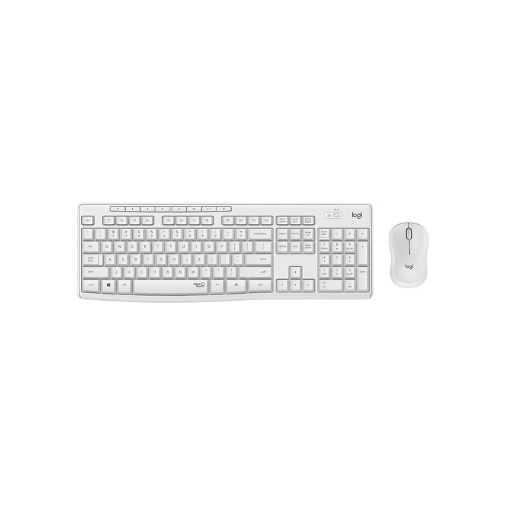 LOGITECH BUNDLE TASTIERA WIRELESS+MOUSE DESKTOP MK295 SILENT COMBO, USB, LAYOUT ITA, COLORE BIANCO