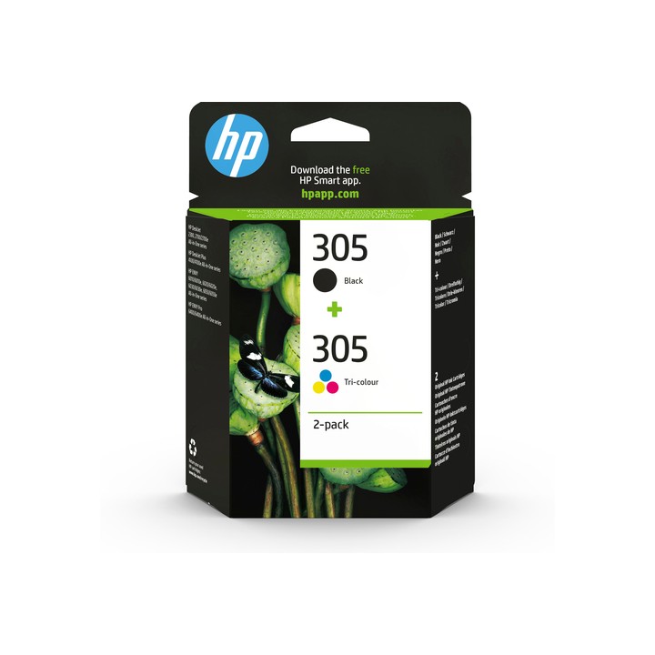 HP CARTUCCIA 305 MULTICOLOR NERO+COLORE INKJET STANDARD, CONF 2 CARTUCCE