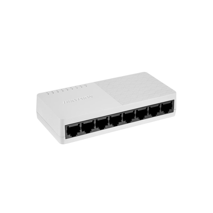 HIKVISION SWITCH 8 PORTE GIGABIT PLASTICO, L2, UNMANAGED, RJ45 PORTS, DESKTOP PLASTIC SWITCH
