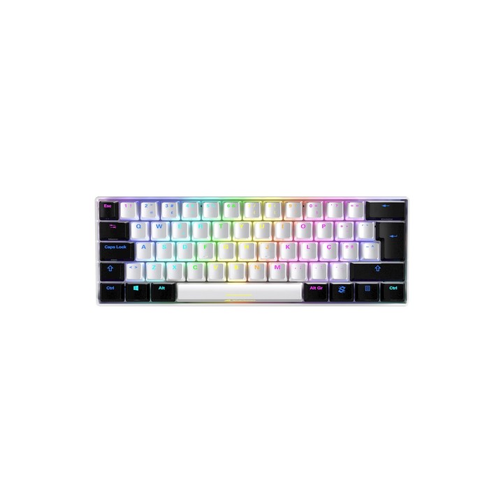 SHARKOON TASTIERA GAMING MECCANICA SGK50 S4 SWITCH KAILH RED, LAYOUT ITA, BIANCO