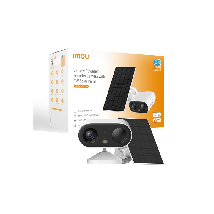 IMOU TELECAMERE A BATTERIA CELL GO FULL COLOR KIT BULLET WI-FI FULL-COLOR 3 MP 2.8 MM IR BATTERIA +
