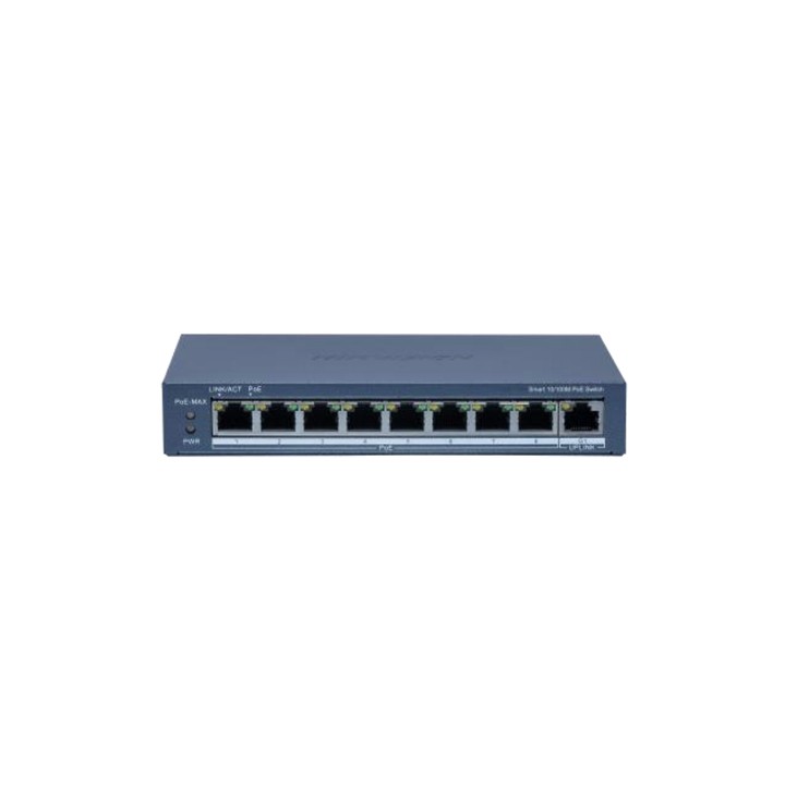 HIKVISION SWITCH SMART MANAGED POE 10/100 + UPLINK GIGABIT
