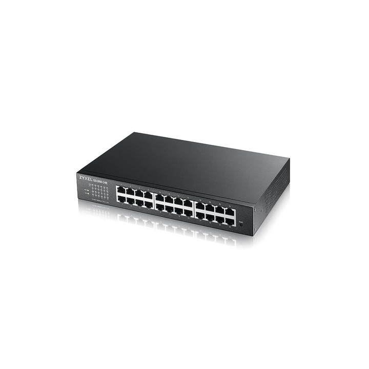 ZYXEL SWITCH MANAGED 24 PORTE GIGABIT, SUPPORTO IPV6, VLAN, DESIGN SENZA VENTOLE, DESKTOP/RACK