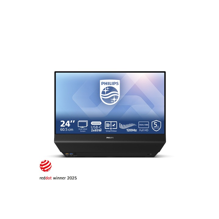 PHILIPS DOPPIO MONITOR 23,8 LED IPS FHD 16:9 4MS 120hz, 2xHDMI, 2x USB-C, MULTIMEDIALE