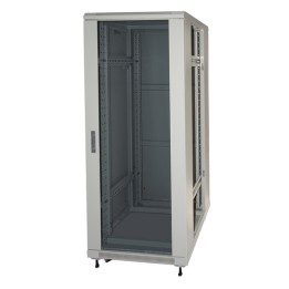 ARMADIO RACK 19 PER RETI 32U (A)1610, (L)600, (P)600 COLORE GRIGIO PORTA VETRO
