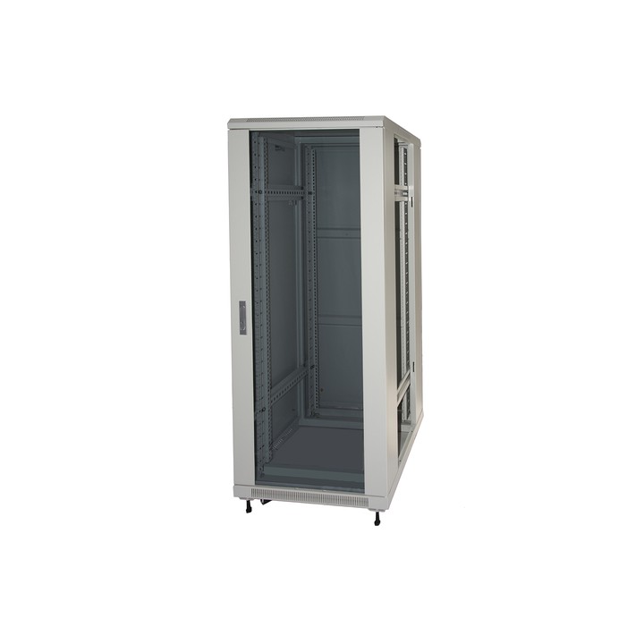ARMADIO RACK 19 PER RETI 32U (A)1610, (L)600, (P)600 COLORE GRIGIO PORTA VETRO