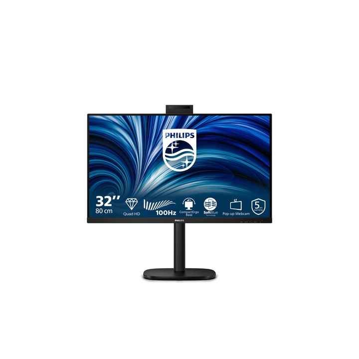 PHILIPS MONITOR 31,5 LED IPS QHD 16:9 4MS 350 CDM, PIVOT, USB-C HUB, WEBCAM, DP/HDMI, MULTIMEDIALE