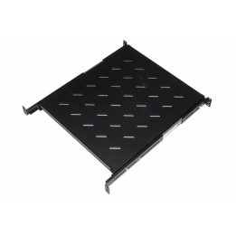RIPIANO UNIVERSALE PER ARMADIO RACK 19 ESTRAIBILE SU BINARI TELESCOPICI 1 UNITA NERO 550MM.