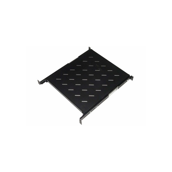 RIPIANO UNIVERSALE PER ARMADIO RACK 19 ESTRAIBILE SU BINARI TELESCOPICI 1 UNITA NERO 550MM.
