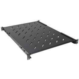 RIPIANO PER ARMADIO RACK 19 ALLUNGABILE 650 MM CON 4 AGGANCI NERO