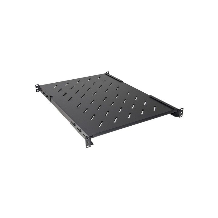 RIPIANO PER ARMADIO RACK 19 ALLUNGABILE 650 MM CON 4 AGGANCI NERO