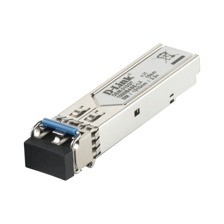 D-LINK TRANSCEIVER 1-PORT MINI-GBIC SFP TO 1000BASELX, 10KM