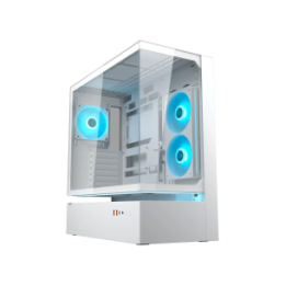 COUGAR CASE M.TOWER CFV235 WHiTE TG 240 REV+120ARGB FAN RGB HUB SYNC..