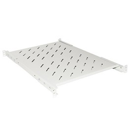 RIPIANO PER ARMADIO RACK 19 ALLUNGABILE 650 MM CON 4 AGGANCI GRIGIO