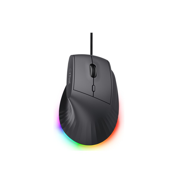 TRUST MOUSE ERGONOMICO VERTICALE CABLATO 1,7M RGB 12.800 DPI - 6 TASTI PROGRAMMABILI - GXT 145 REXXA