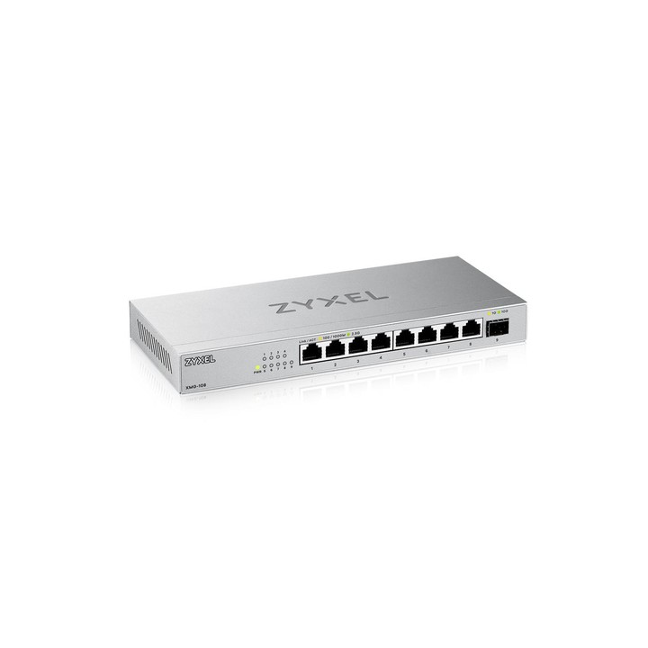 ZYXEL SWITCH XMG-108 UNMANAGED, 8 PORTE 2.5GBE 1 PORTA 10GBE SFP+, DESKTOP
