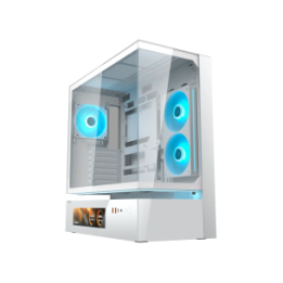 COUGAR CASE M.TOWER CFV235 VISION WH 9.16'' TG 240 REV+120ARGB FAN RG.