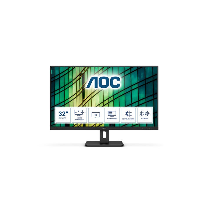 AOC MONITOR 31,5 LED MVA 16:9 4K UHD 4MS 350 CDM, DP/HDMI, MULTIMEDIALE