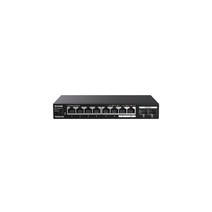 TENDA SWITCH UNMANAGED DESKTOP, 8*2.5GE + 2*10G SFP