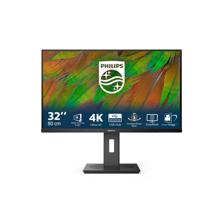 PHILIPS MONITOR 32 LED VA 4K UHD 16:9 4MS 350 CDM, PIVOT, DP/HDMI, MULTIMEDIALE
