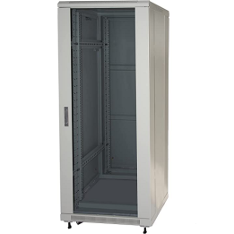 ARMADIO RACK 19 27U (A)1388 (L)600 (P)600 COLORE GRIGIO PORTA VETRO DISASSEMBLATO