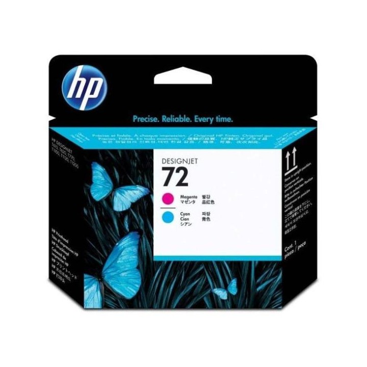 HP TESTINA MAGENTA E CIANO N 72 PER DESIGNJET T1100