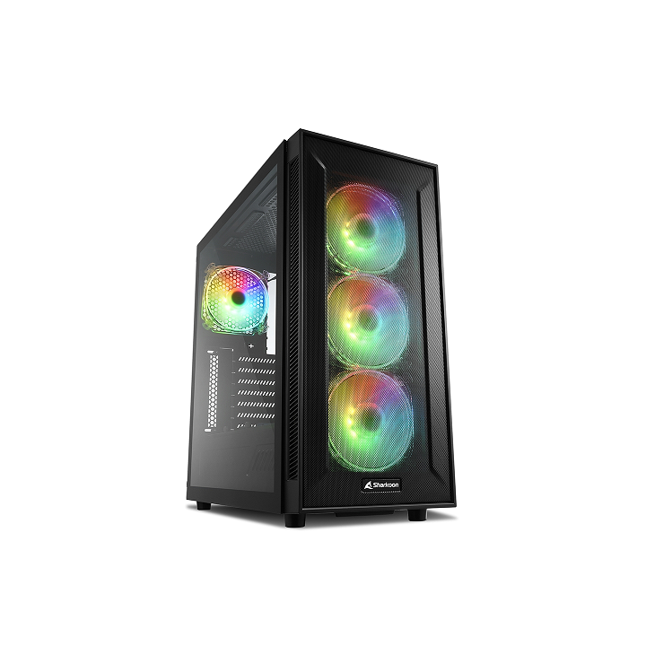 SHARKOON CASE ATX TG6M RGB 2XUSB 2.0, 2XUSB 3.0, VETRO TEMPERATO, 4X 120 ARGB, ARGB CONTROLLER
