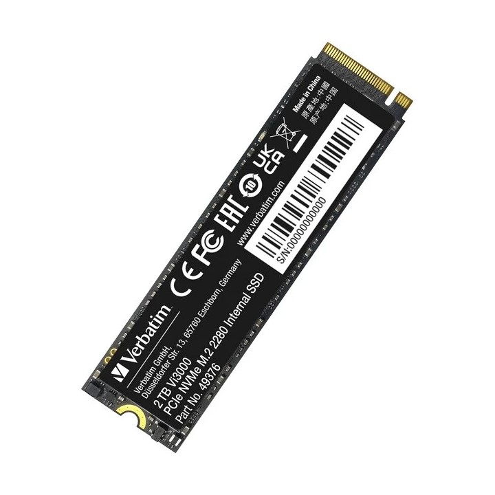 VERBATIM SSD INTERNO VI3000 2TB M.2 PCI-E R/W 3300/3300 GEN 3X4