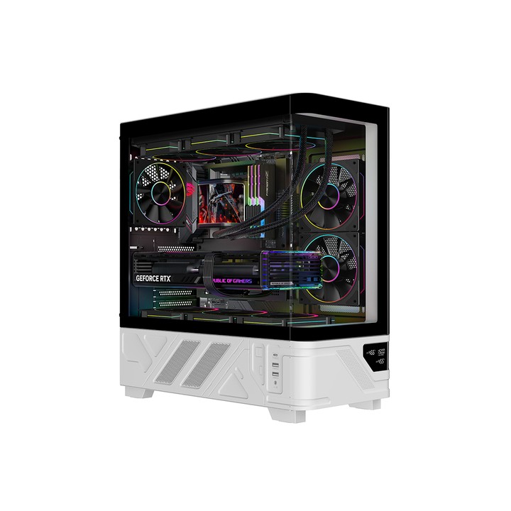 ITEK CASE NETRON CURVED GAMING TOWER ATX 3x12CM ARGB FAN 2xUSB3 TYPE-C TEMP GLASS SIDE FRONT PAN