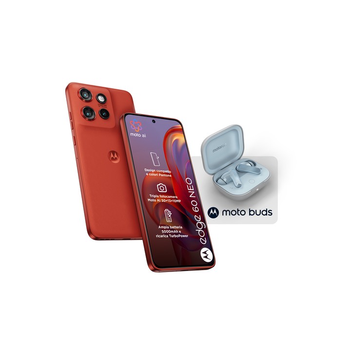 MOTOROLA SMARTPHONE 60 NEO 8+256GB 6.36 5G PANT.POINCIANA + MOTO BUDS