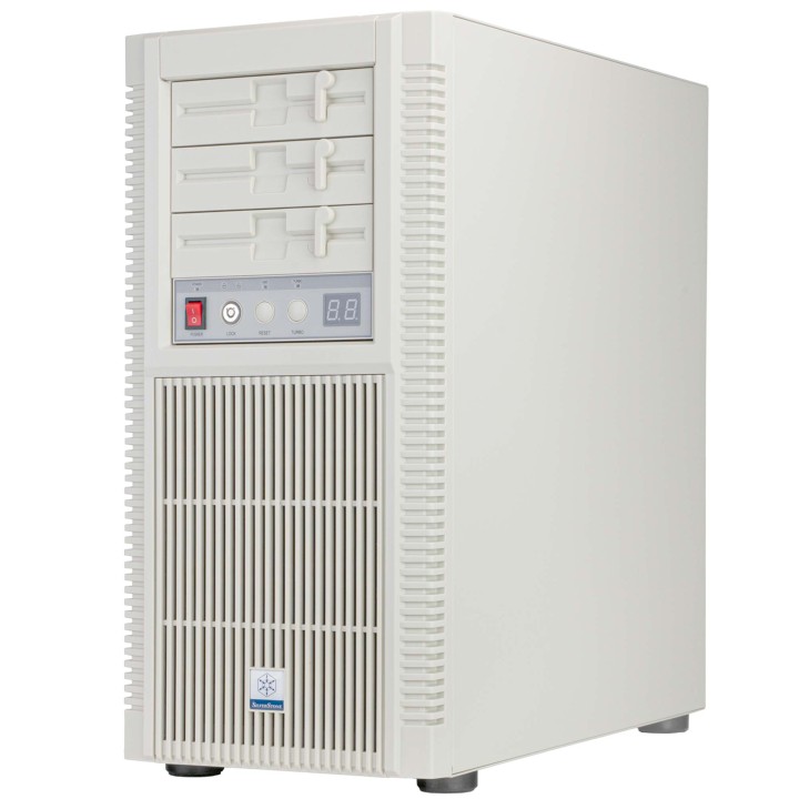 SILVERSTONE CASE FLP02 CASE SSI-CEB RETRO, BEIGE