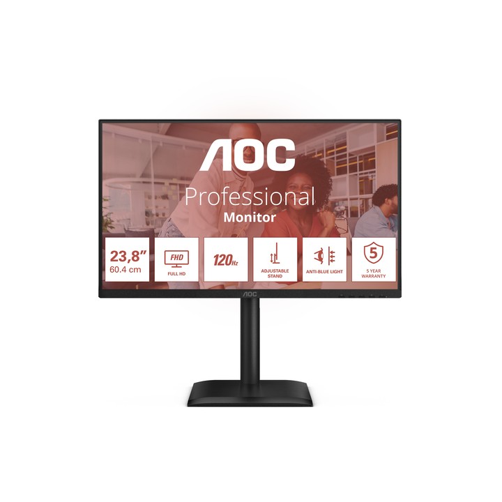 AOC MONITOR 23,8 LED IPS FHD 16:9 4MS 300 CDM, PIVOT, USB-C, DP/HDMI, MULTIMEDIALE