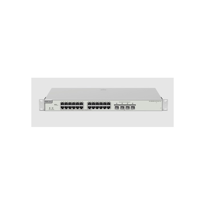 REYEE SWITCH POE 24 PORTE GIGABIT, LAYER 2+, CLOUD MANAGED, 4 PORTE UPLINK 10G SFP+, POE BUDGET 370W