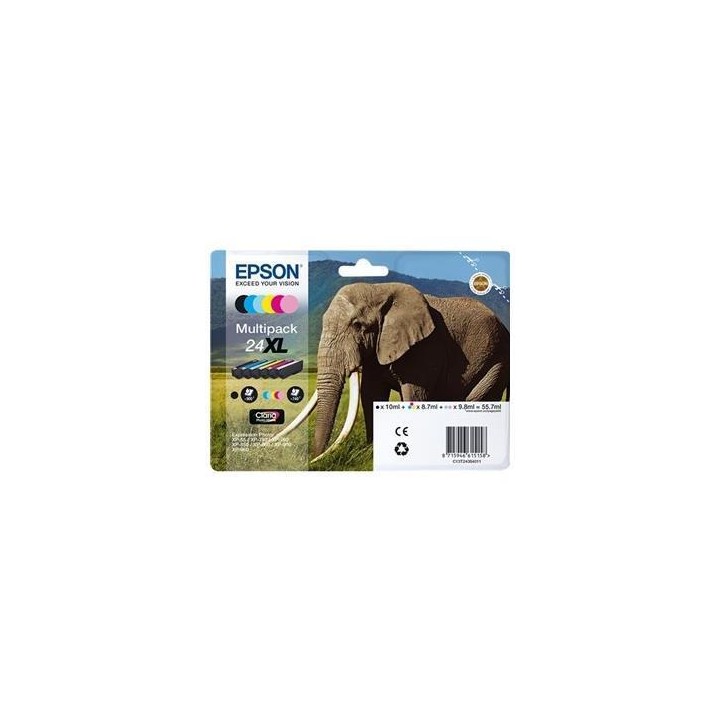 EPSON CART. INK MULTIPACK 6 CARTUCCE SERIE 24XL ELEFANTE PER XP750 XP856