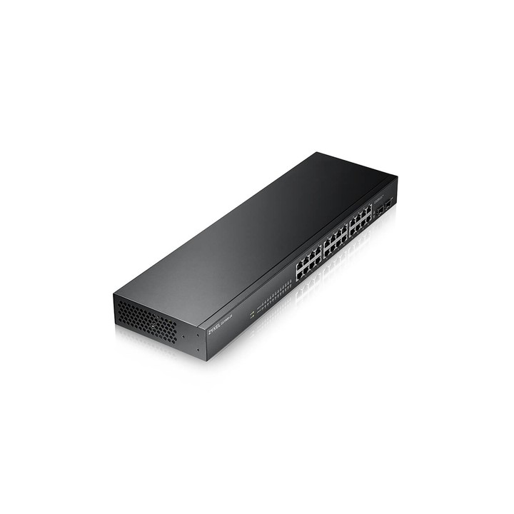 ZYXEL SWITCH MANAGED 24 PORTE GIGABIT + 2 PORTE SFP GIGABIT, SUPPORTO IPV6, VLAN, DESIGN SENZA VENTO