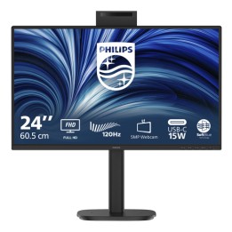 PHILIPS MONITOR 23,8 LED IPS FHD 16:9 4MS 300 CDM 120hz, PIVOT, WEBCAM, USB-C, VGA/DP/HDMI, MULTIMED