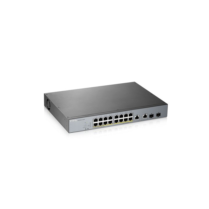 ZYXEL SWITCH MANAGED PER CCTV: 16 PORTE GIGABIT POE 250W + 2 PORTE SFP, NFLEX