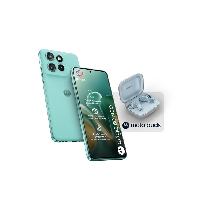 MOTOROLA SMARTPHONE EDGE 60 NEO 8+256GB 6.36 5G PANTONE FROSTBITE + BUDS DS ITA