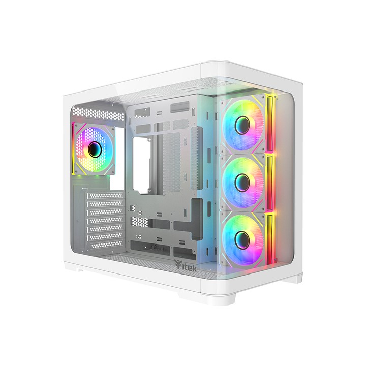 ITEK CASE DARK CAVE CURVED, GAMING TOWER, ATX, 4X12CM ARGB FAN, 2XUSB3, TYPE-C, CURVED TEMP GLASS S