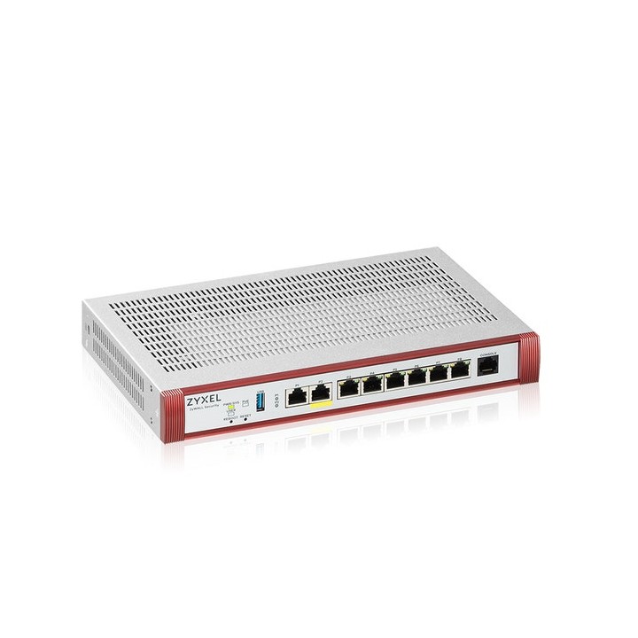 ZYXEL FIREWALL CONS. 50 UTENTI, BANDA FINO A 5GB, 1P2,5GBPOE+1P2,5GB+6PGB LAN/WAN, DESKTOP/RACK, 1Y