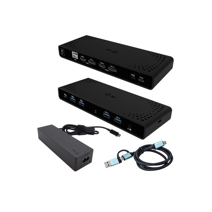 I-TEC UNIVERSAL DUAL 4K DISPLAY DOCKING STATION, PD 85W + I-TEC USB-C CHARGER 100W