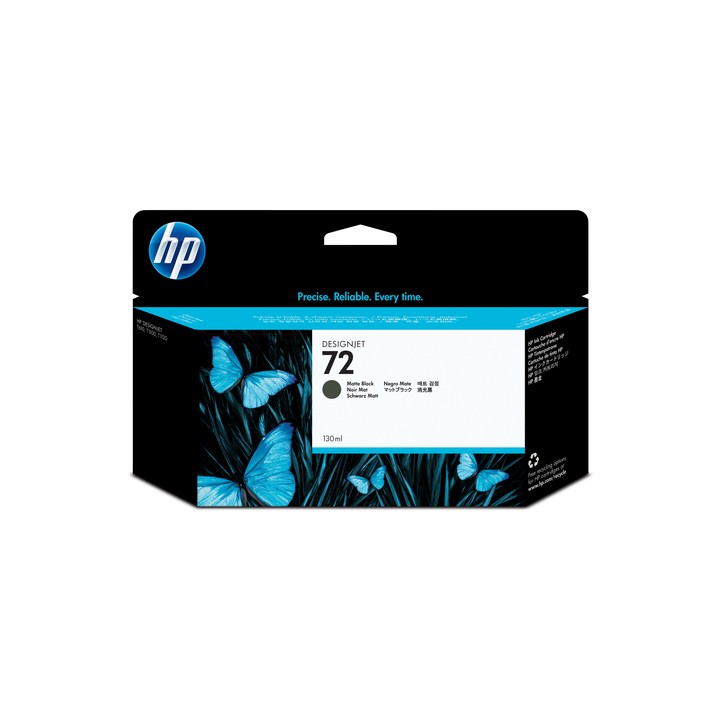 HP CART INK 72 NERO OPACO VIVERA 130 ML PER PLOTTER 1100/T610