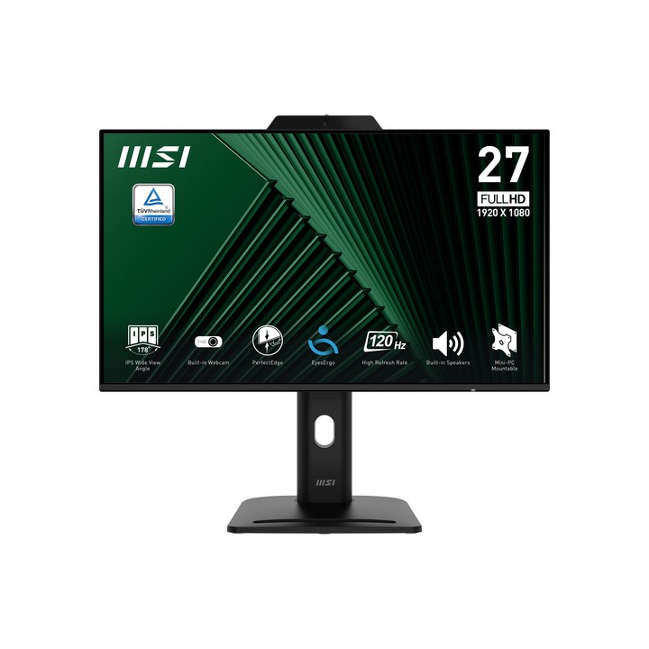 MSI MONITOR 27 LED IPS 16:9 FHD 120Hz 300 CDM, PIVOT, HUB, WEBCAM, VGA/DP/HDMI, MULTIMEDIALE, VESA, EPEAT