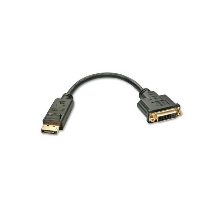 LINDY ADATTATORE CAVO DISPLAYPORT/DVI-D, M/F, ATTIVO, 15CM