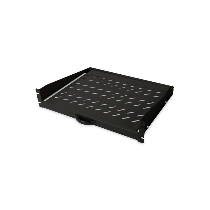 RIPIANO PER ARMADI RACK ESTRAIBILE 2U 367MM PER MONTANTI FRONTALI DIGITUS NERO
